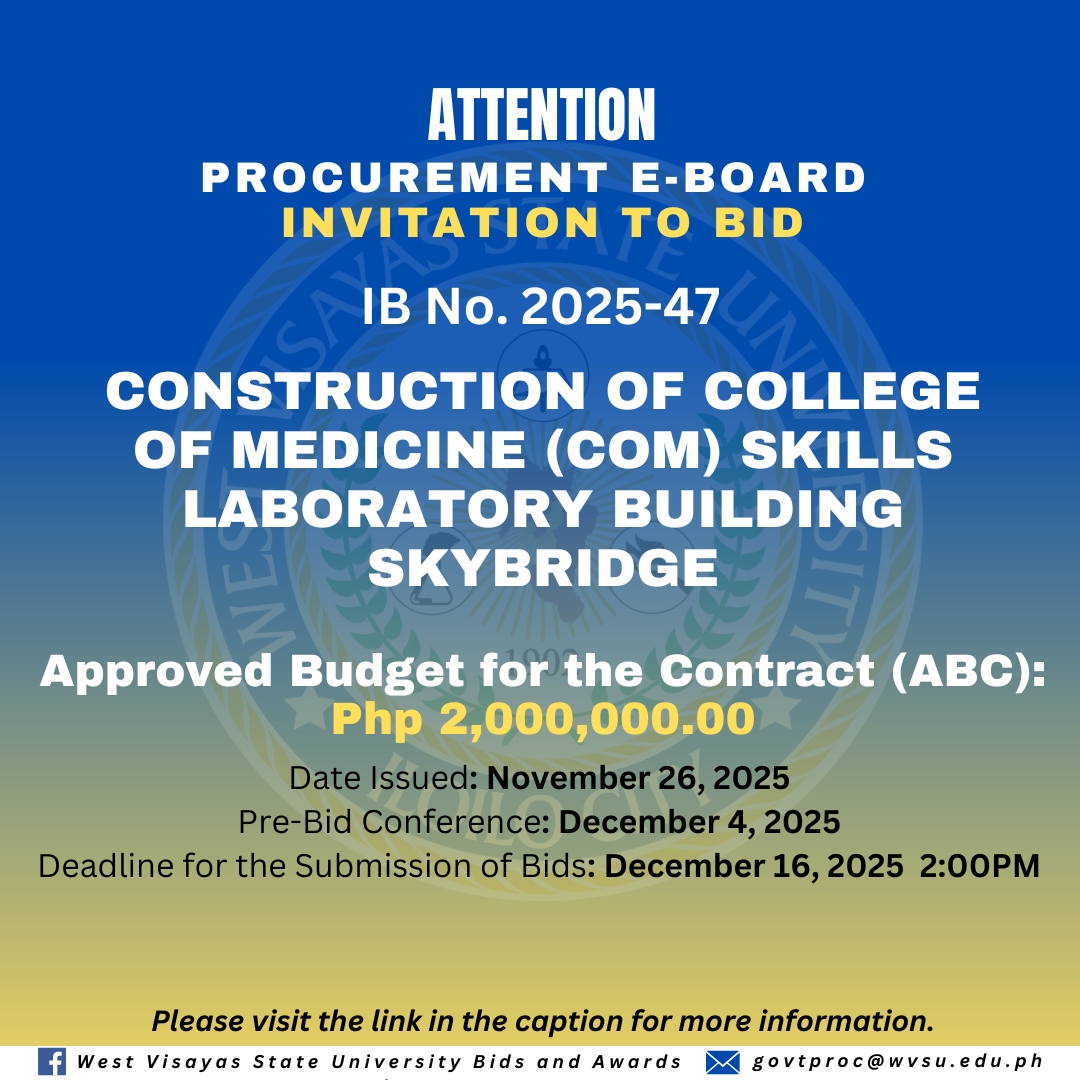 West Visayas State University Bids and Awards Committee | Iloilo City