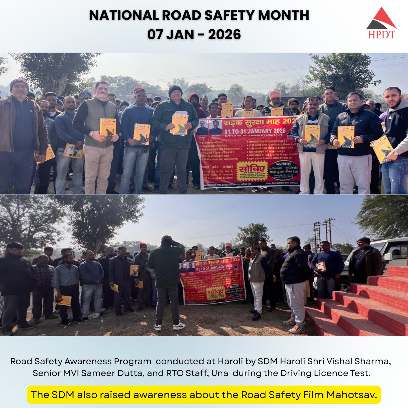Department - Road Safety Awareness Program held at Haroli on 07 January ...