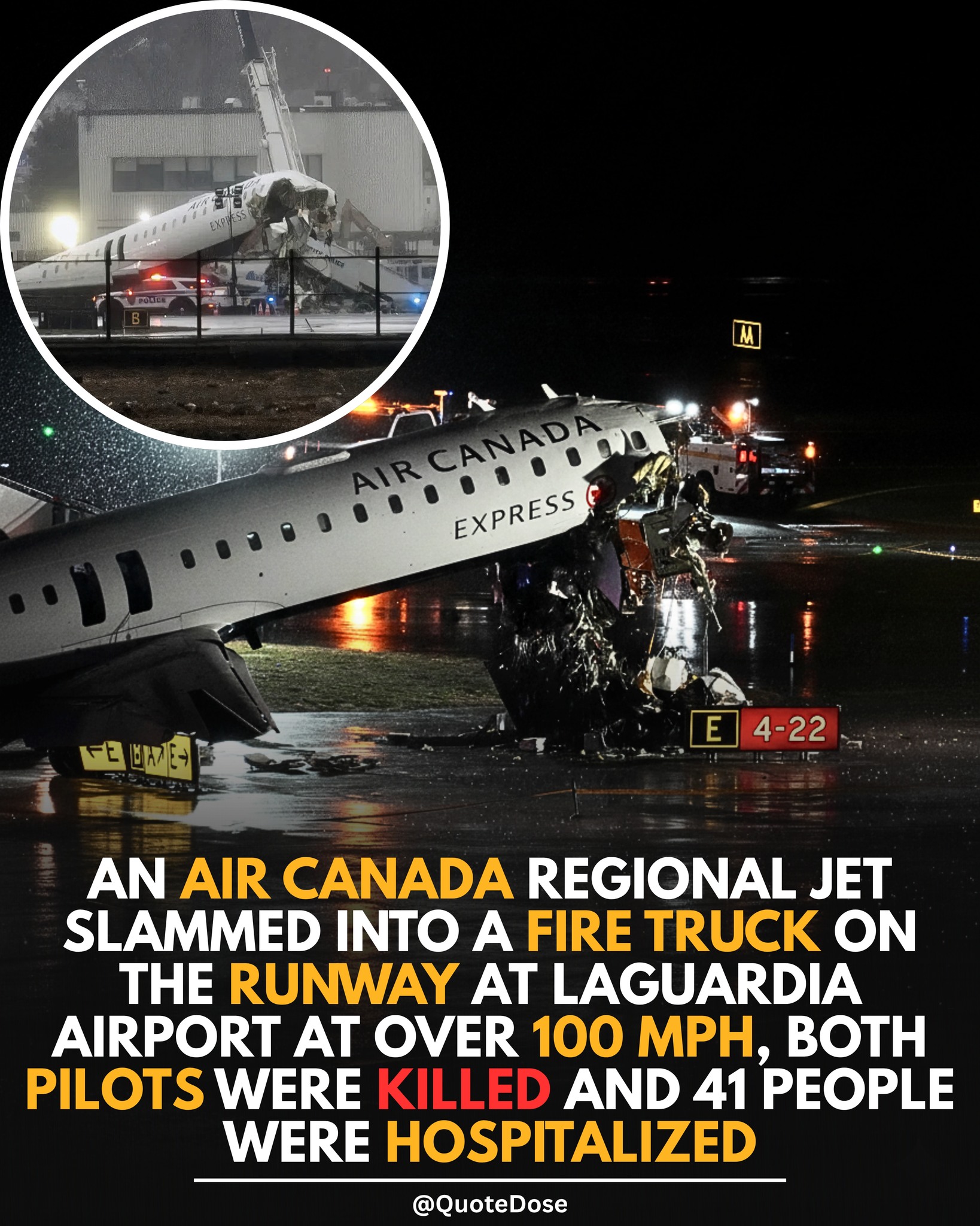 Condolences for air canada flight 8646 crash