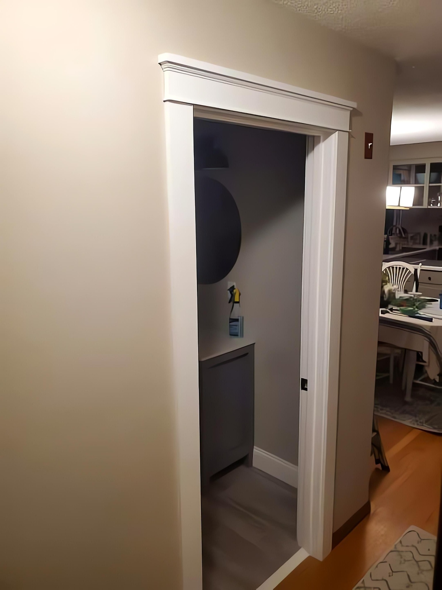 Leilah - What do people think of door casing? Top header isn't attached ...