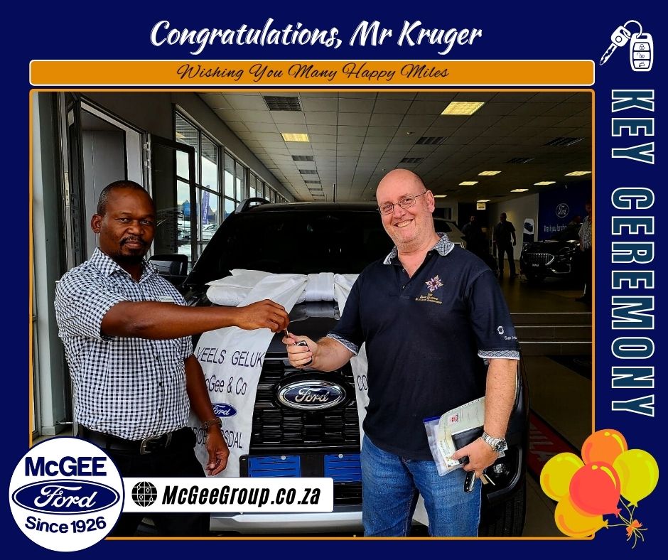 McGee - 🎉 Congratulations, Mr Kruger on your new Ford Ranger. Thank you ...