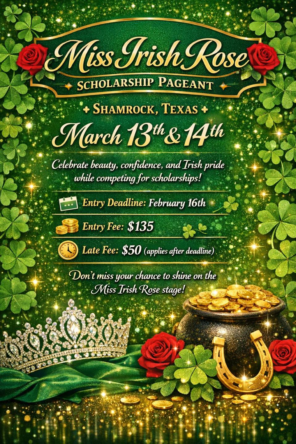 Miss - 💎 ENTRIES ARE OFFICIALLY OPEN 💎 for the 2026 Miss Irish Rose ...