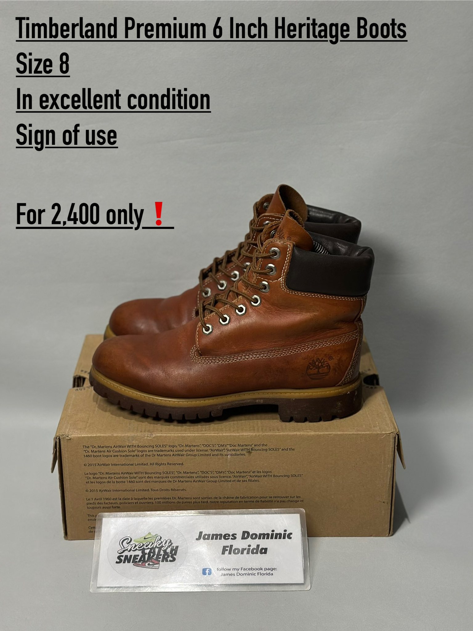 Used Timberland 6-inch brown boots for sale