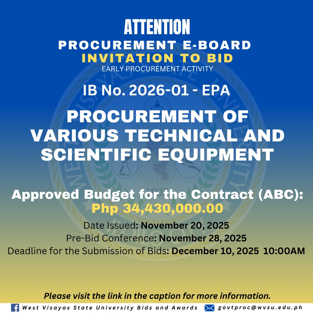 West Visayas State University Bids and Awards Committee | Iloilo City