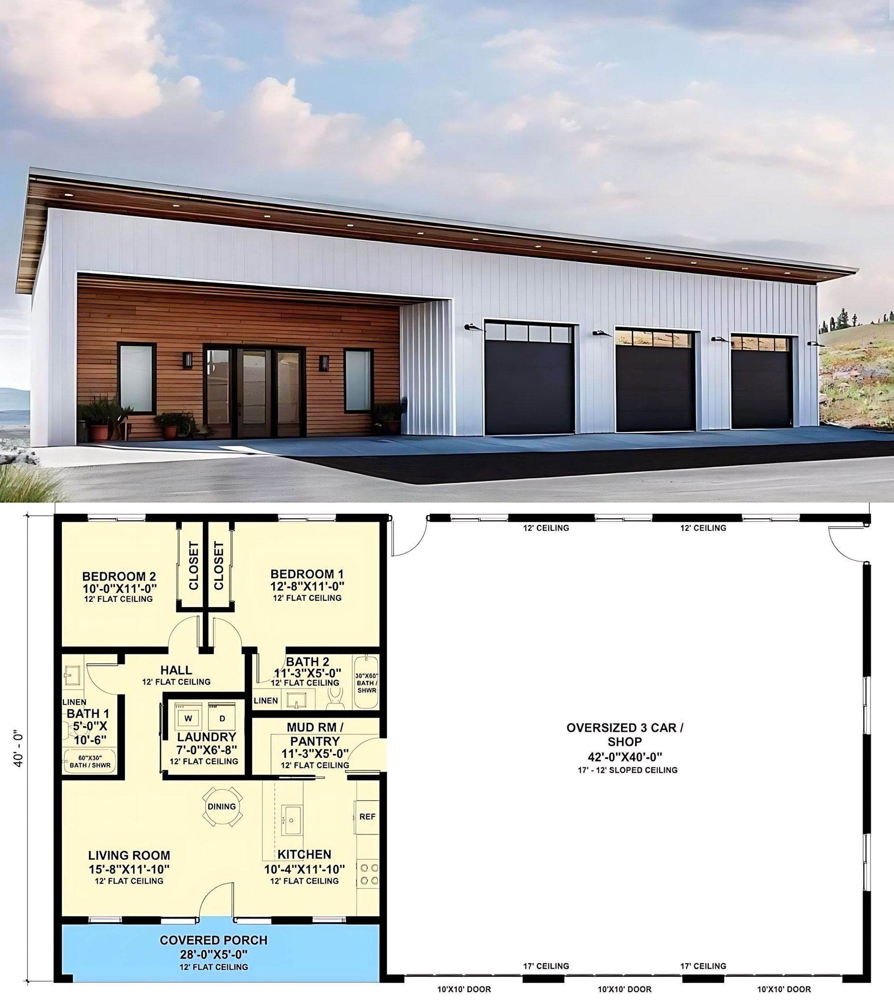 DreamFlow - Abuilding, combining both an exterior view and a floor plan ...