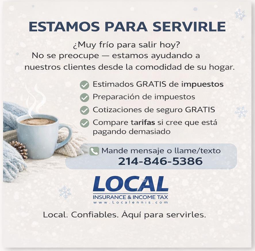 Local Insurance & Income Tax | Ennis TX