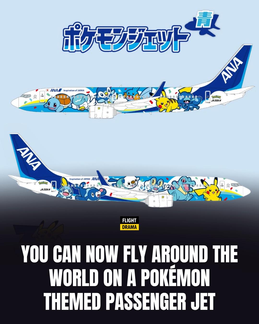 ANA's new Pokémon-themed Boeing 787-9 jet takes flight for 30th