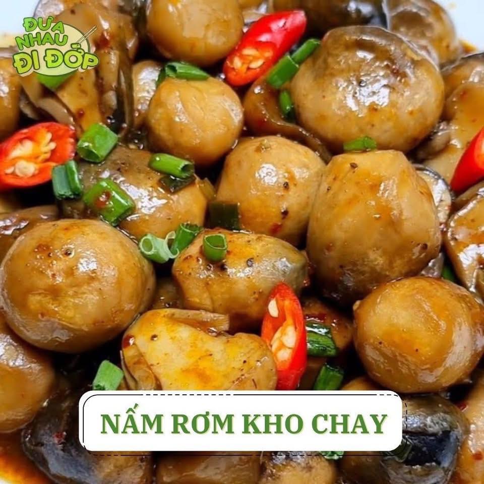THÍCH - Nấm rơm kho chay Nguyên liệu cho món nấm rơm kho gồm: 500g nấm ...