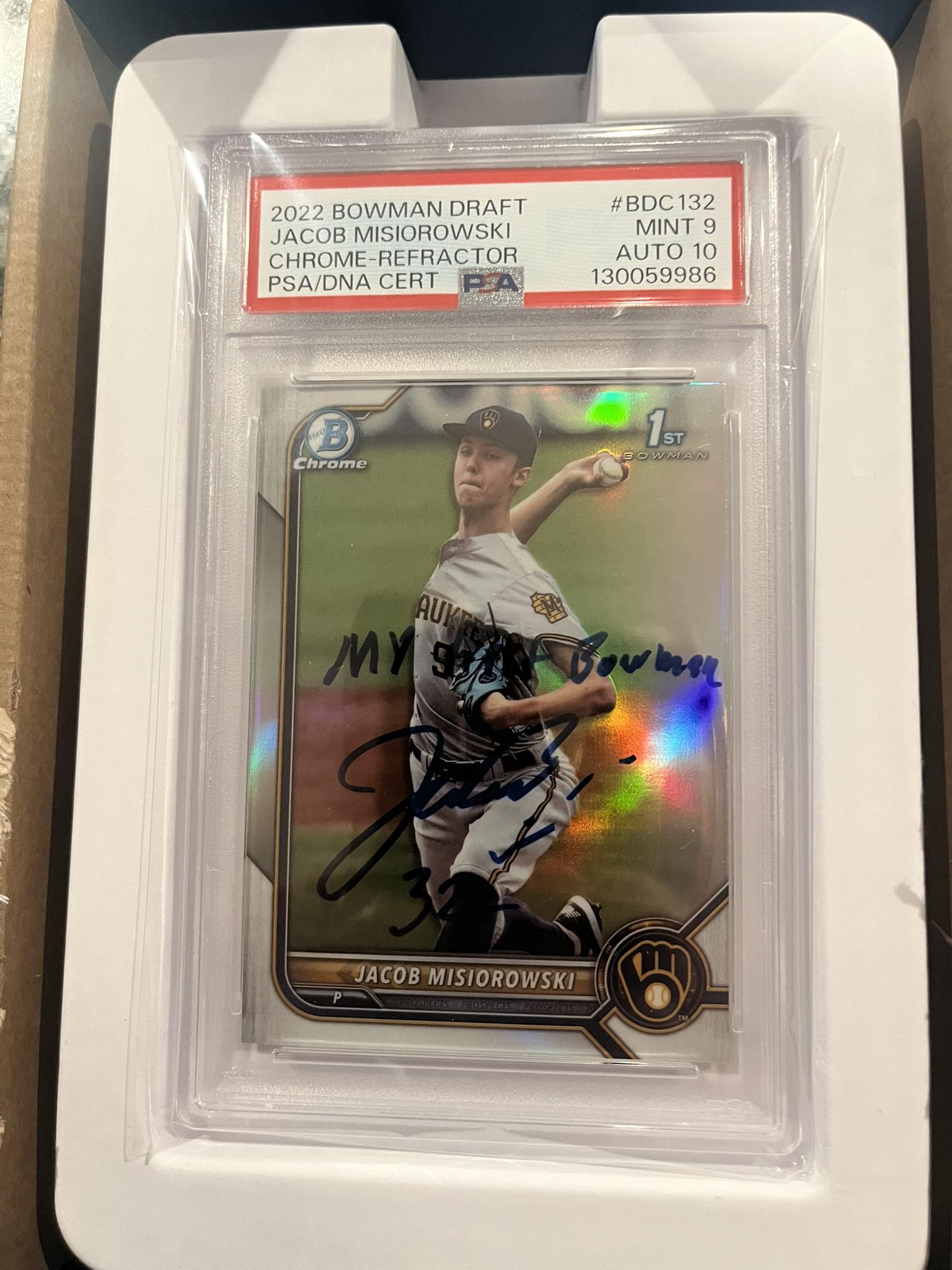 2022 Bowman Draft Jacob Misiorowski Chrome Refractor card