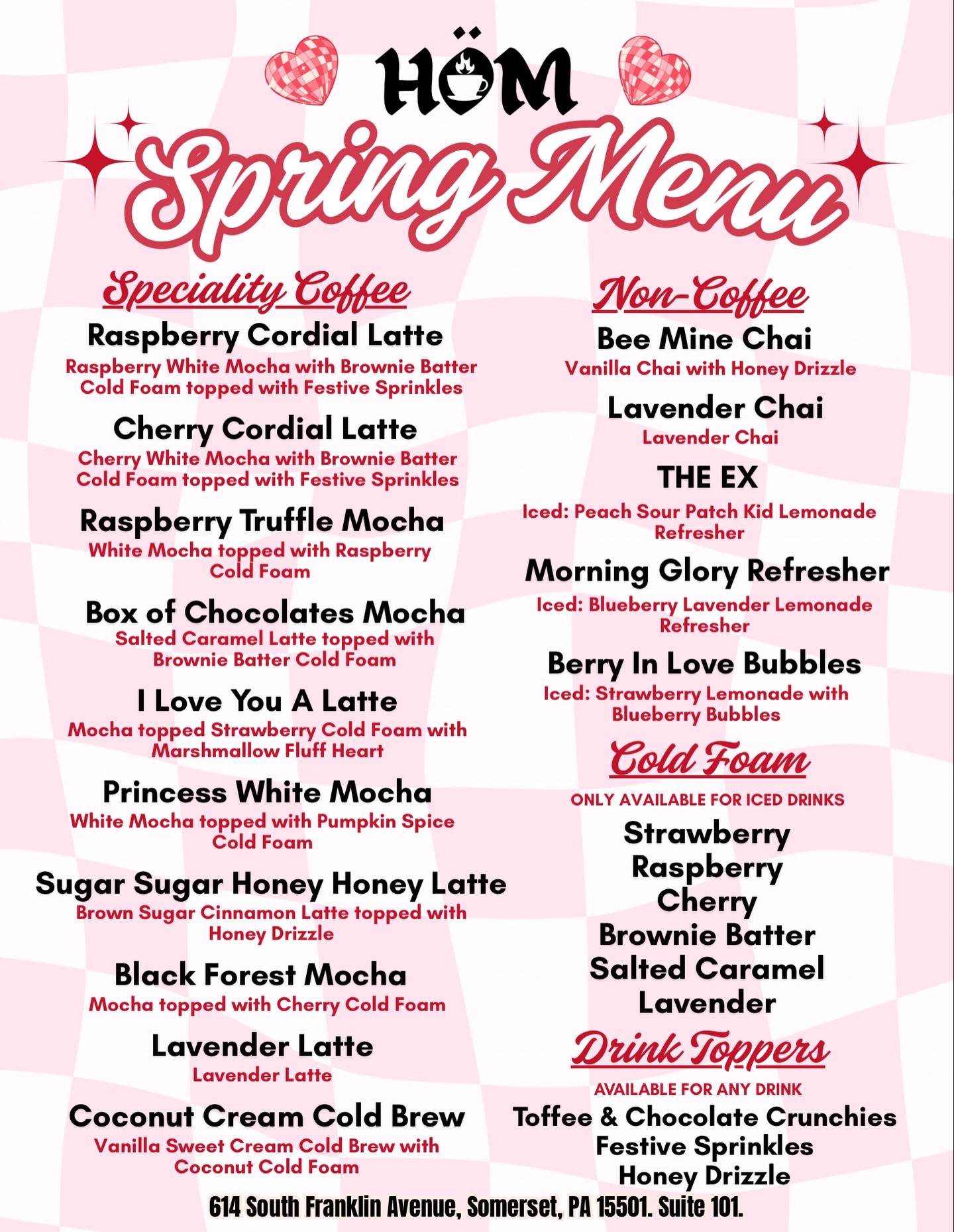 Höm - 🌸🎀 REVEAL TIME 🎀🌸 The Spring Menu is here Saturday!... | Facebook