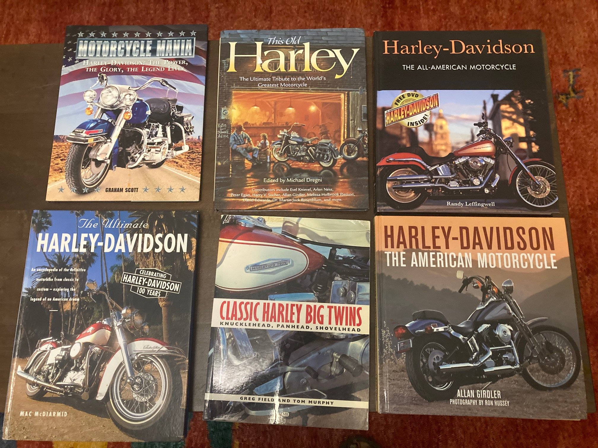 This is a collection of 15 Harley Davidson Books and 5 other