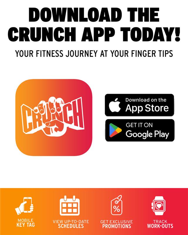 Crunch - No more excuses. 💪 Your workouts, class schedules, and ...