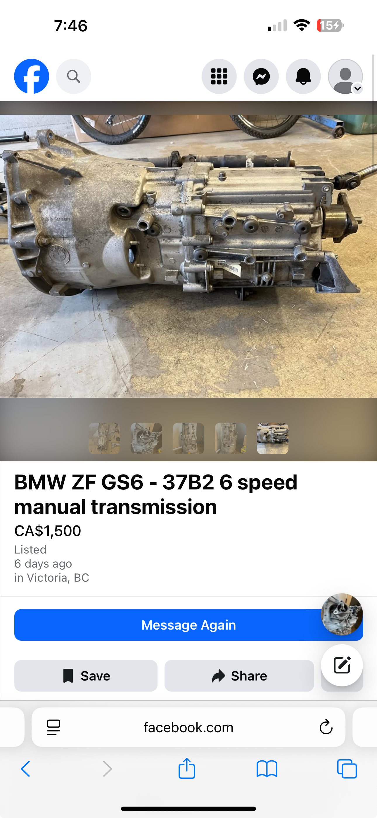 Will the BMW ZF GS6 37B2 6 speed manual transmission fit in a 740?