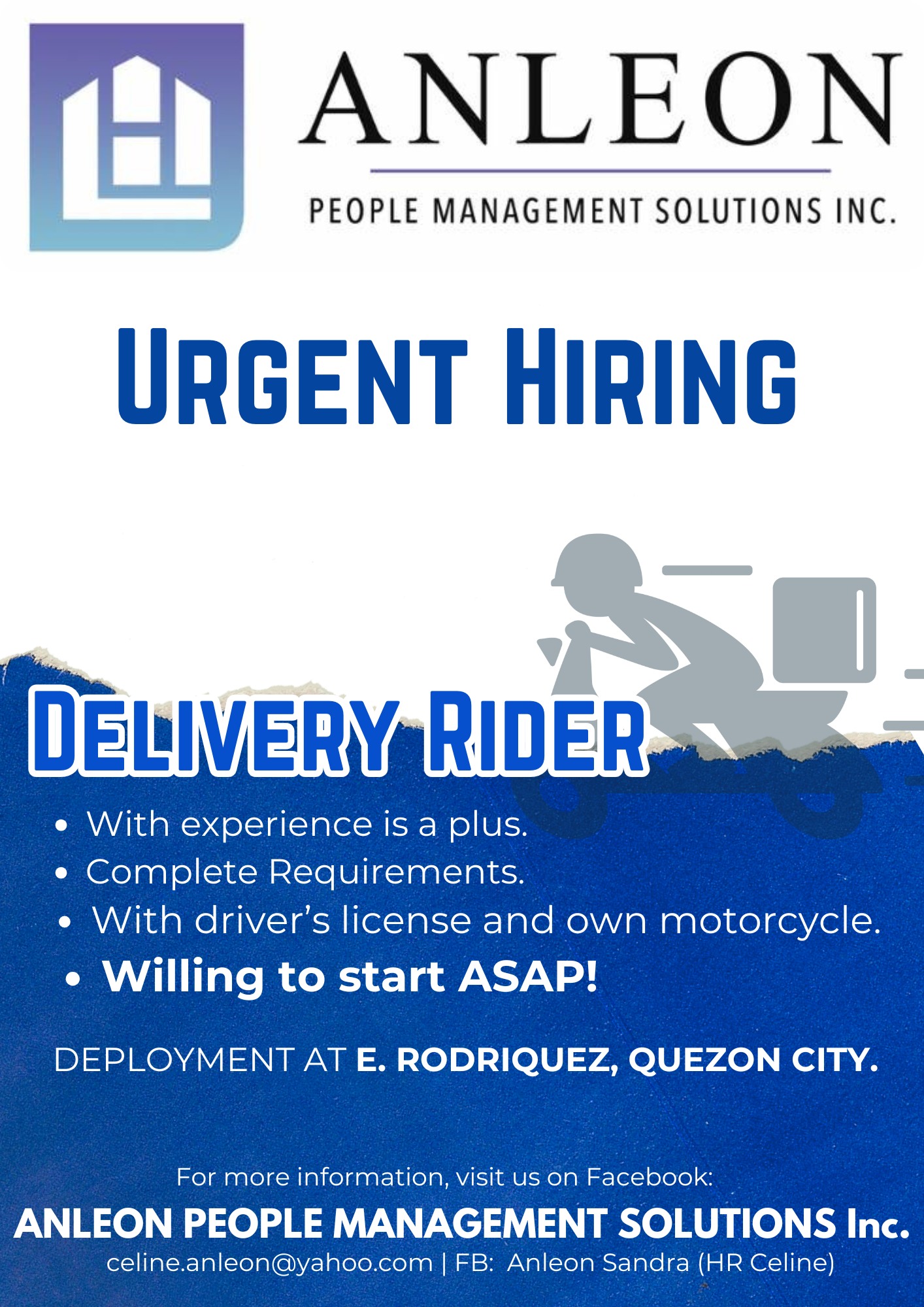 Delivery Rider/Messenger/Courier JOB HIRING | ‼️ 𝐔𝐑𝐆𝐄𝐍𝐓𝐋𝐘 𝐇𝐈𝐑𝐈𝐍𝐆 ...