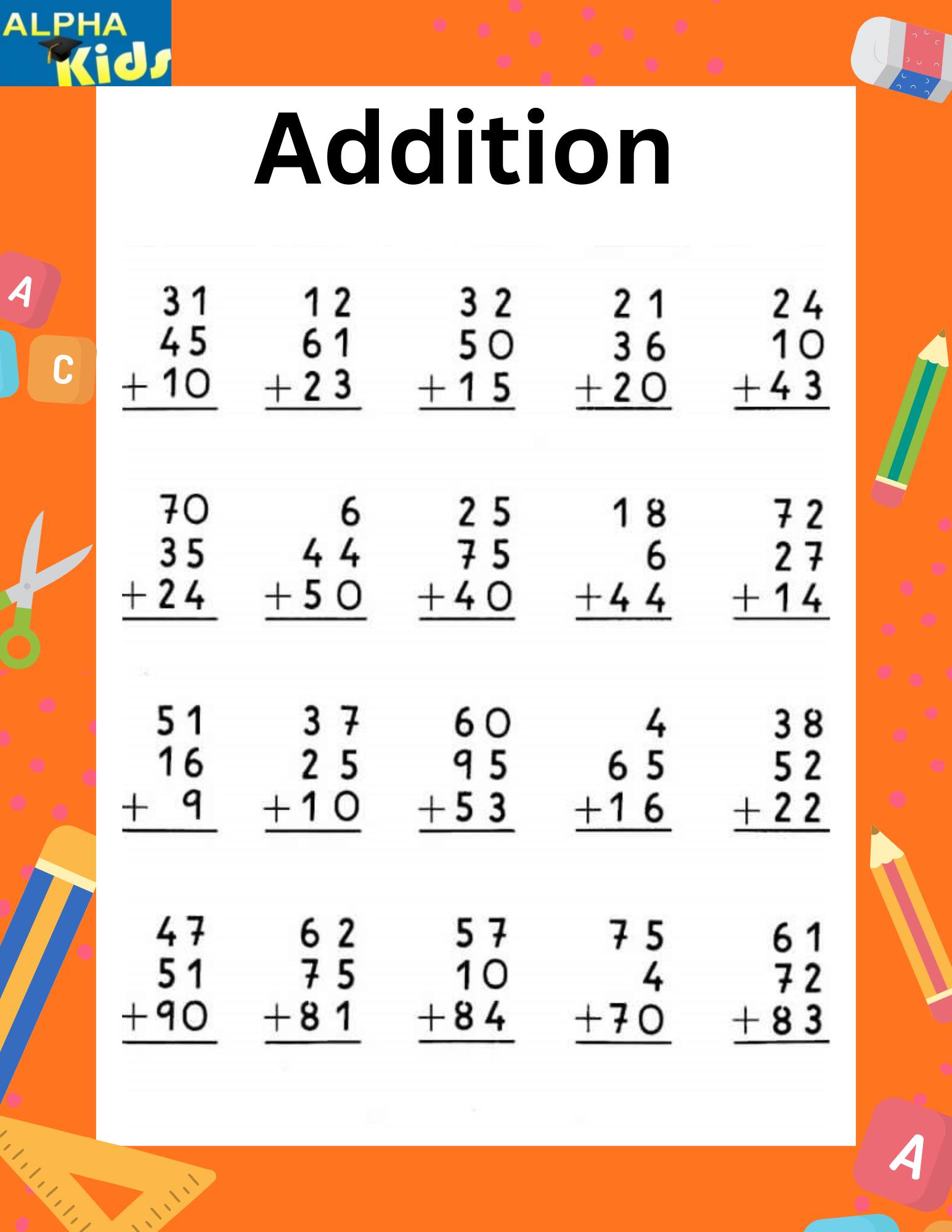 Math worksheet... - Alpha kids :worksheets and activities | Facebook