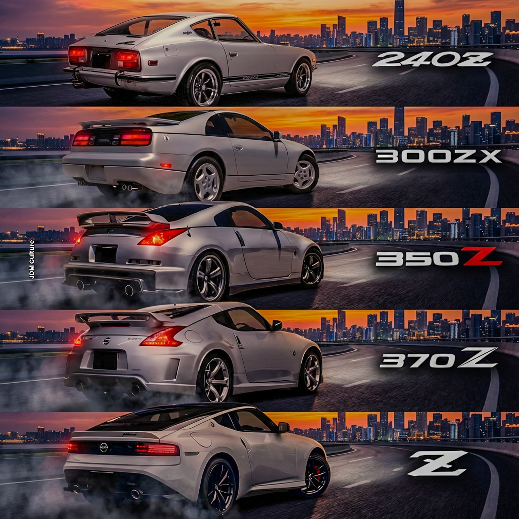 Nissan z series models listed