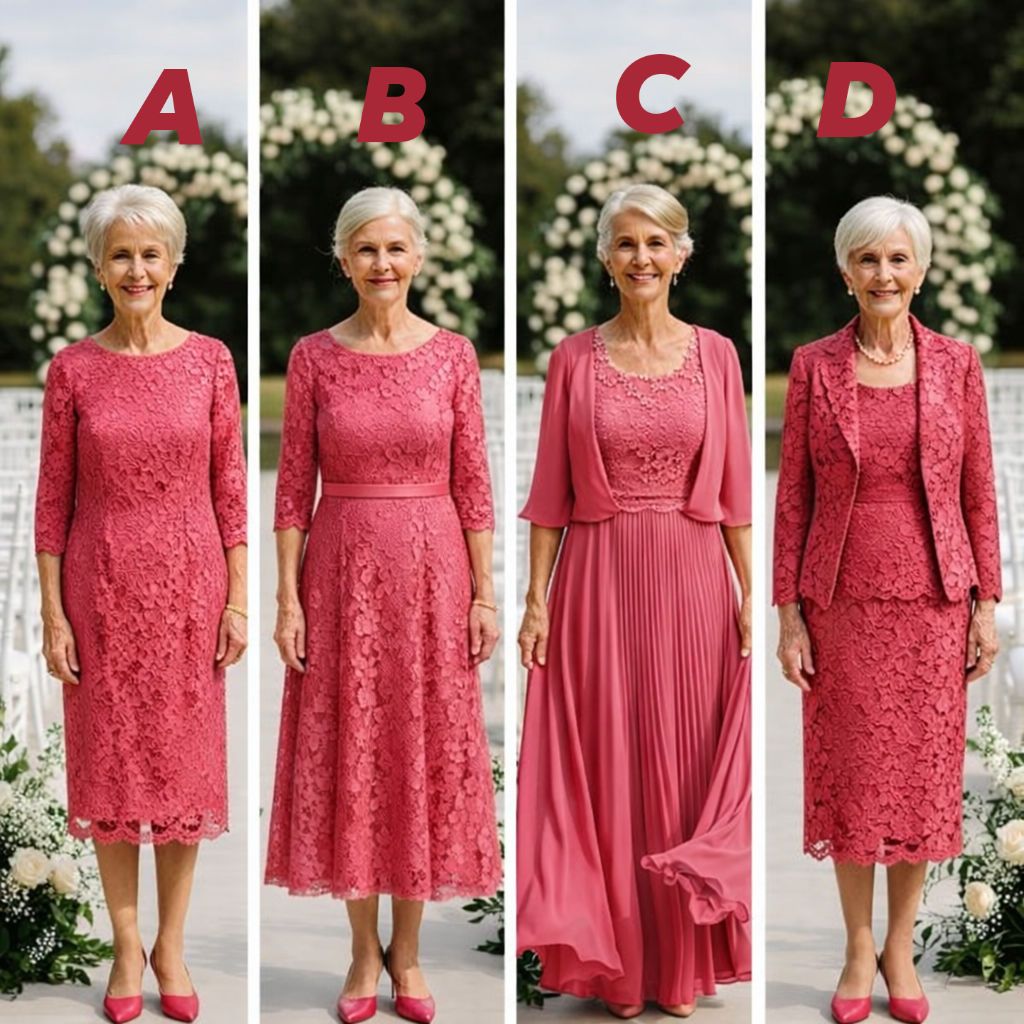 Which pink dress is most elegant for a wedding?