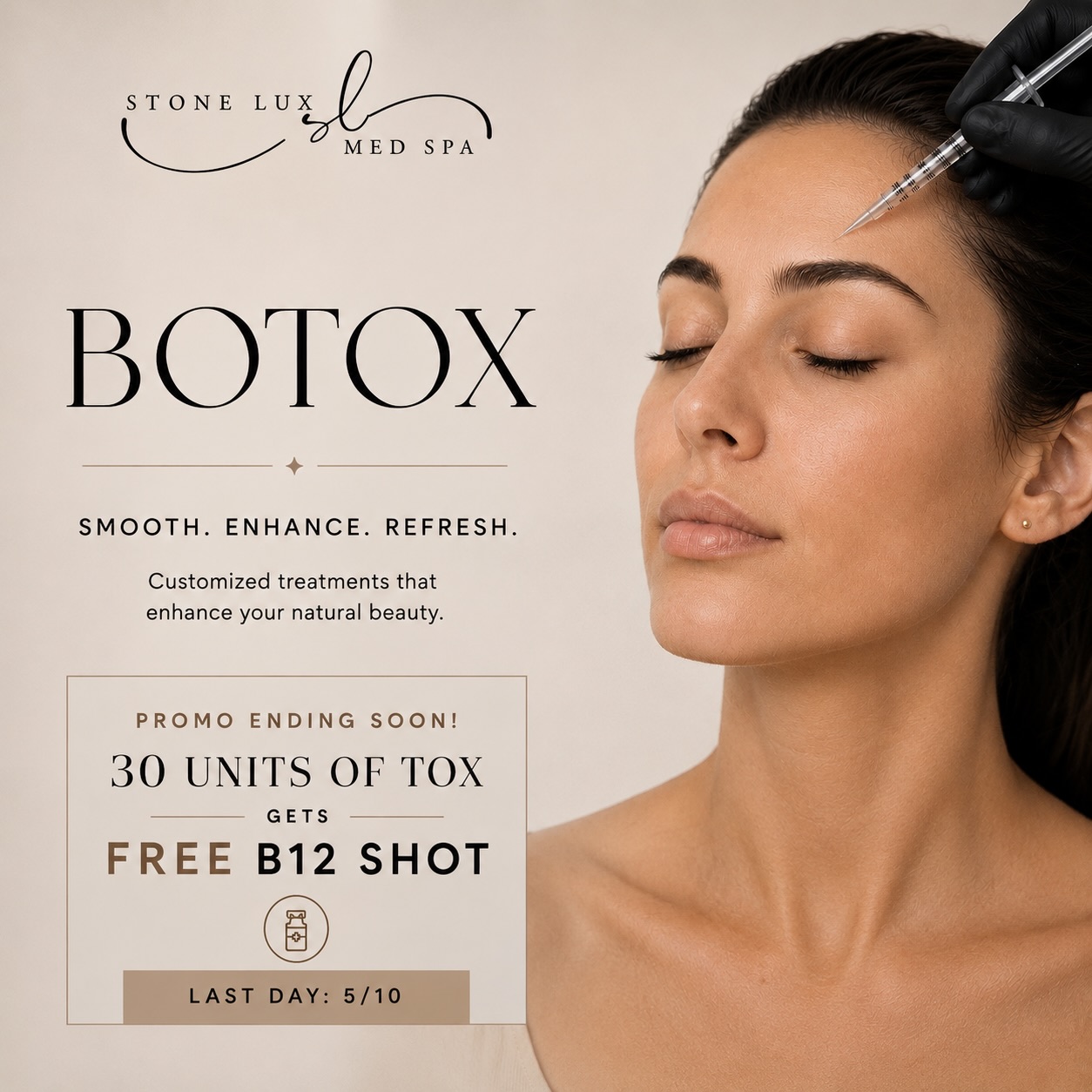 Mother's Day Botox promo at Stone Lux Med Spa