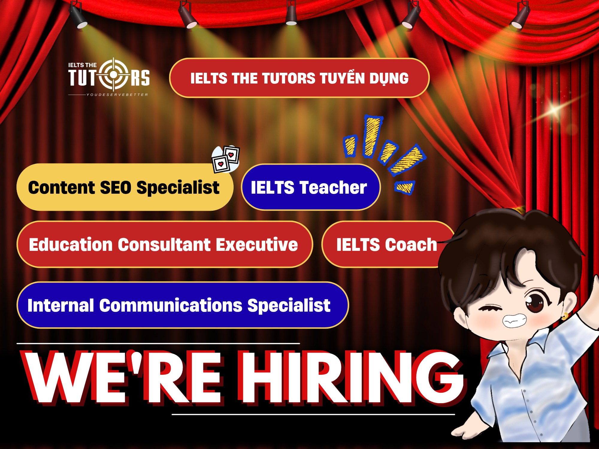 🔥 THÁNG 8, BẠN TÌM JOB - JOB... - IELTS The Tutors Tuyển Dụng | Facebook