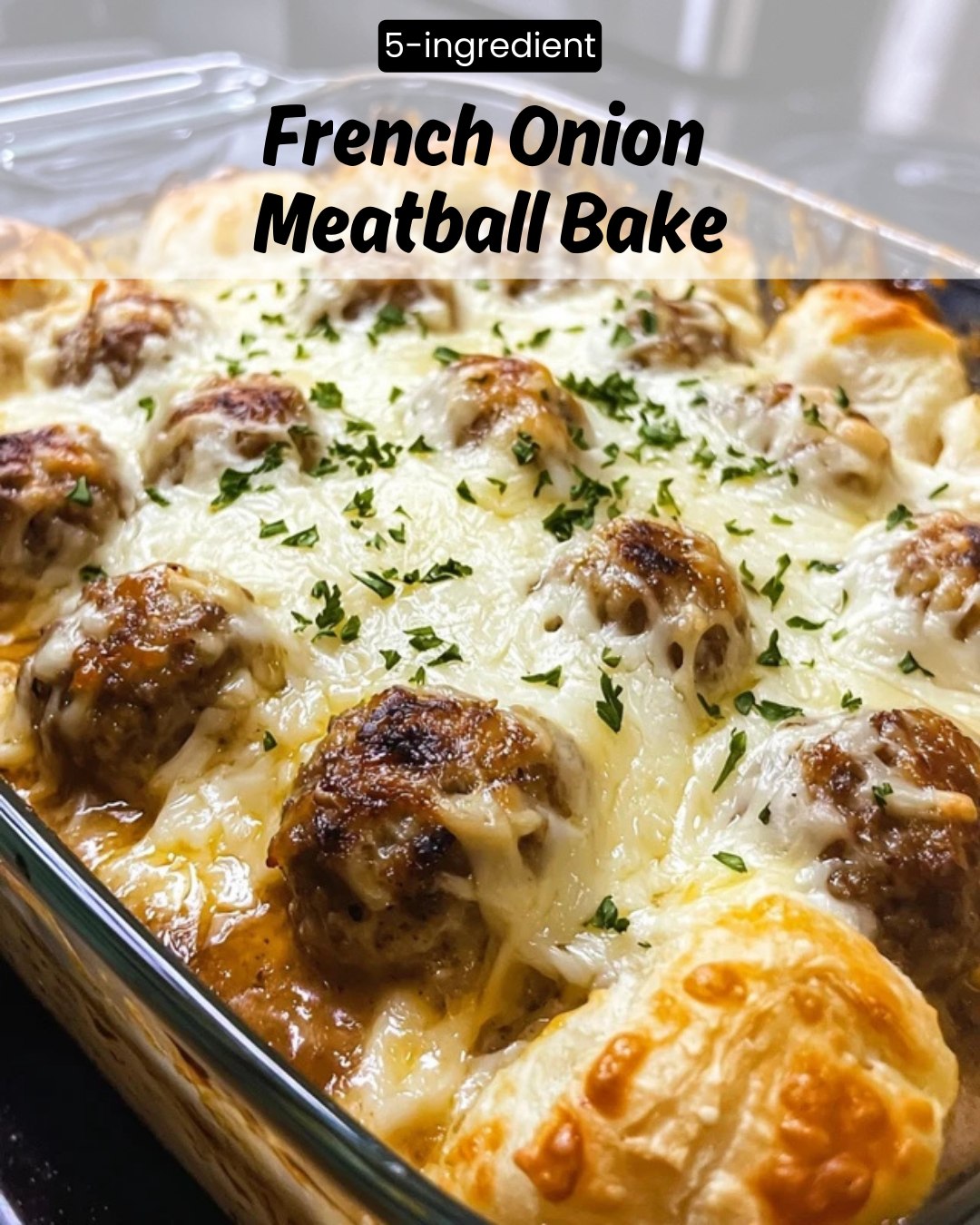 The 5-Ingredient - French Onion Meatball Bake 🧅🧀 Savory, cheesy, and ...