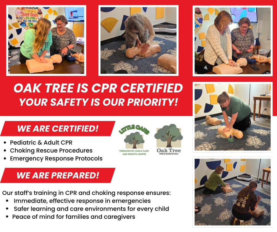 🚨 We're CPR Certified... - Oak Tree Child and Family Services | Facebook