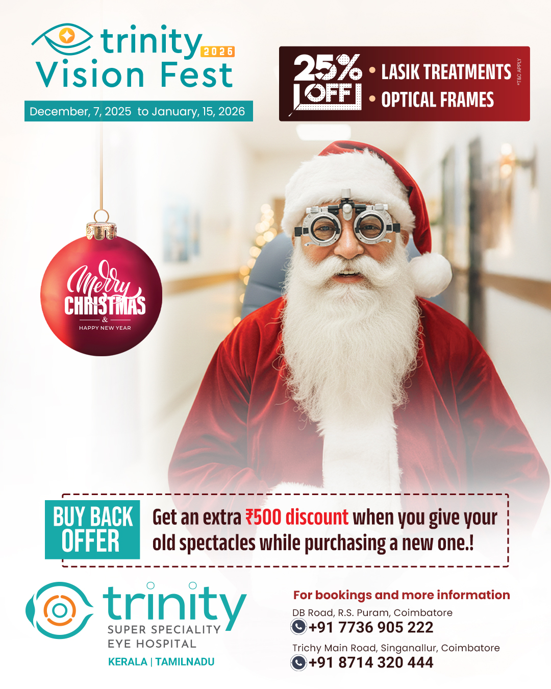 🎄 ... - Trinity Super Speciality Eye Hospital Coimbatore | Facebook