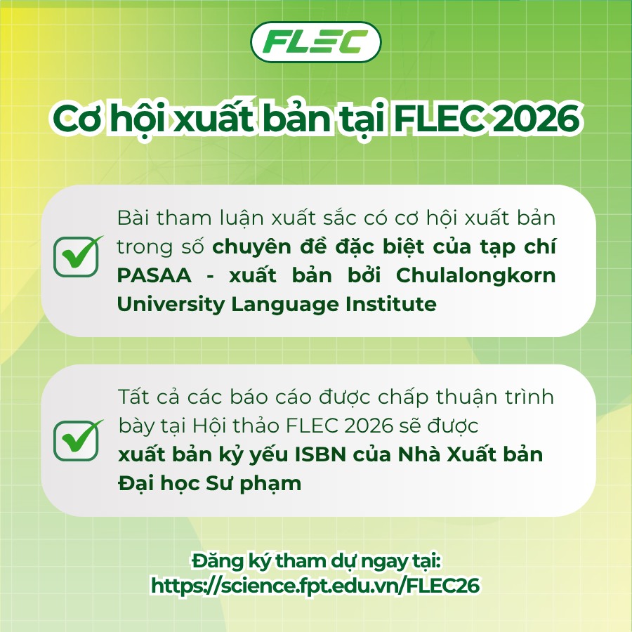 FLEC - Cơ hội xuất bản tại Hội thảo FLEC 2026 💫Toàn văn tham luận được ...
