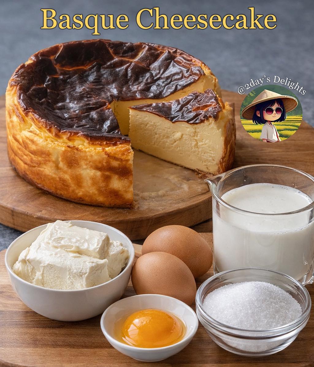 2day’s Delights - Creamy Basque Cheesecake Ingredients: •... | Facebook