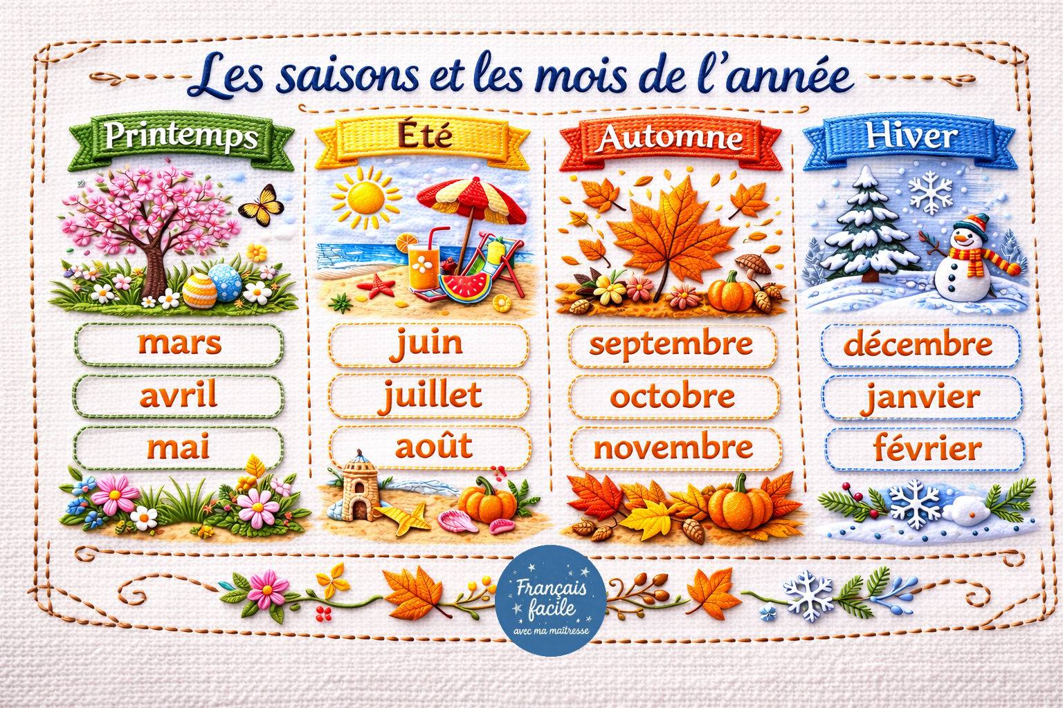 Les saisons et les... - Français facile avec ma maîtresse | Facebook
