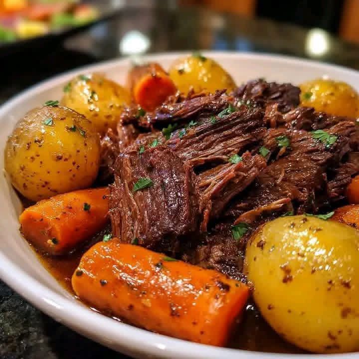 ranch italian dressing brown gravy roast Easy slow cooker recipe with and seasoning Beef recipe