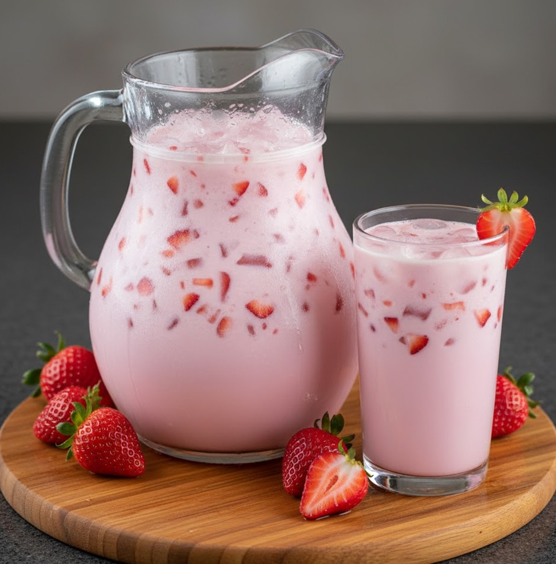 Mundo - AGUA CREMOSA DE FRESA #receta #recetafacil #recetasencilla 2 ...