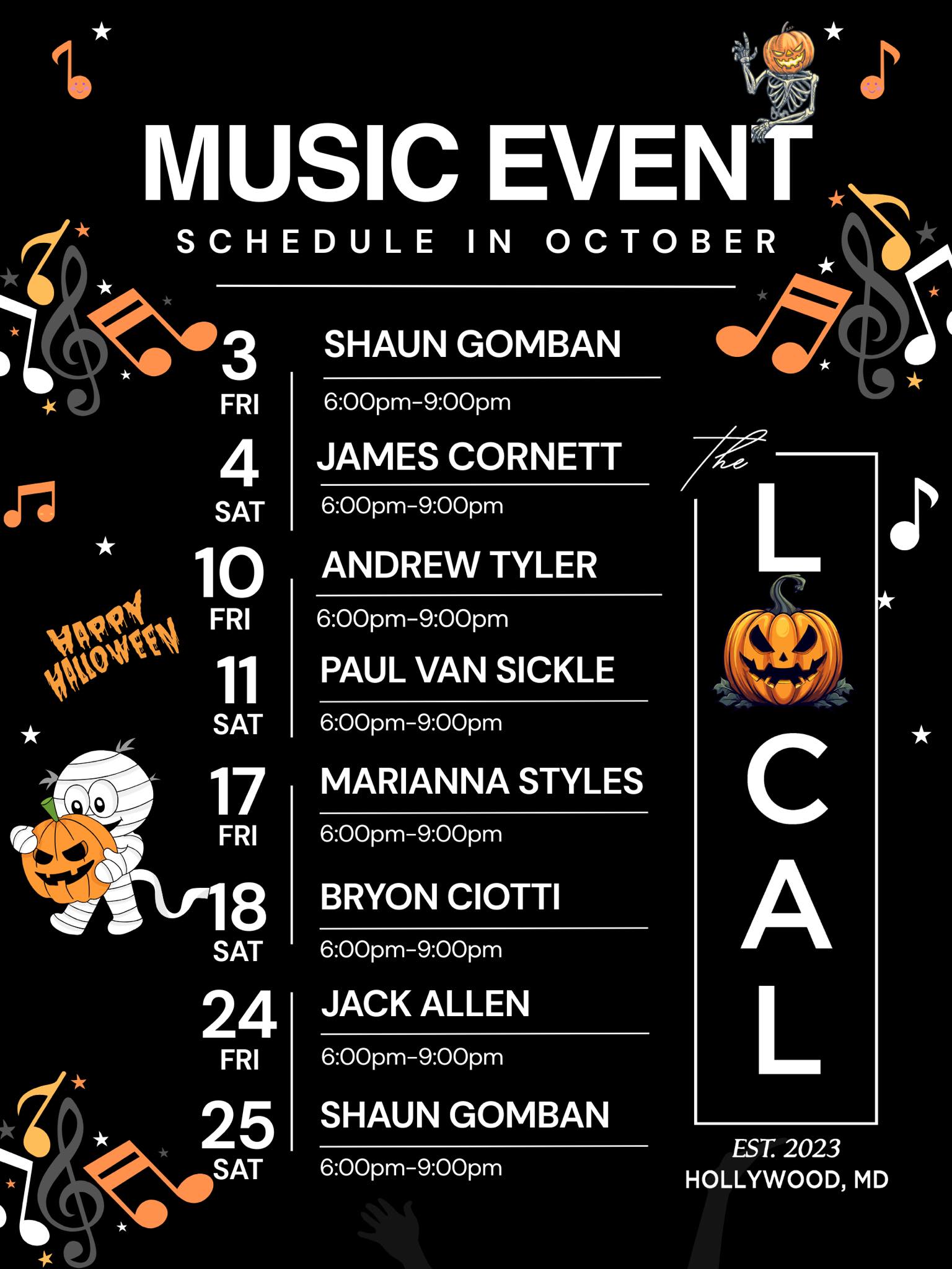 The Local - 🎶🍂 OCTOBER MUSIC NIGHTS ARE HERE! 🍂🎶 Nothing says fall ...