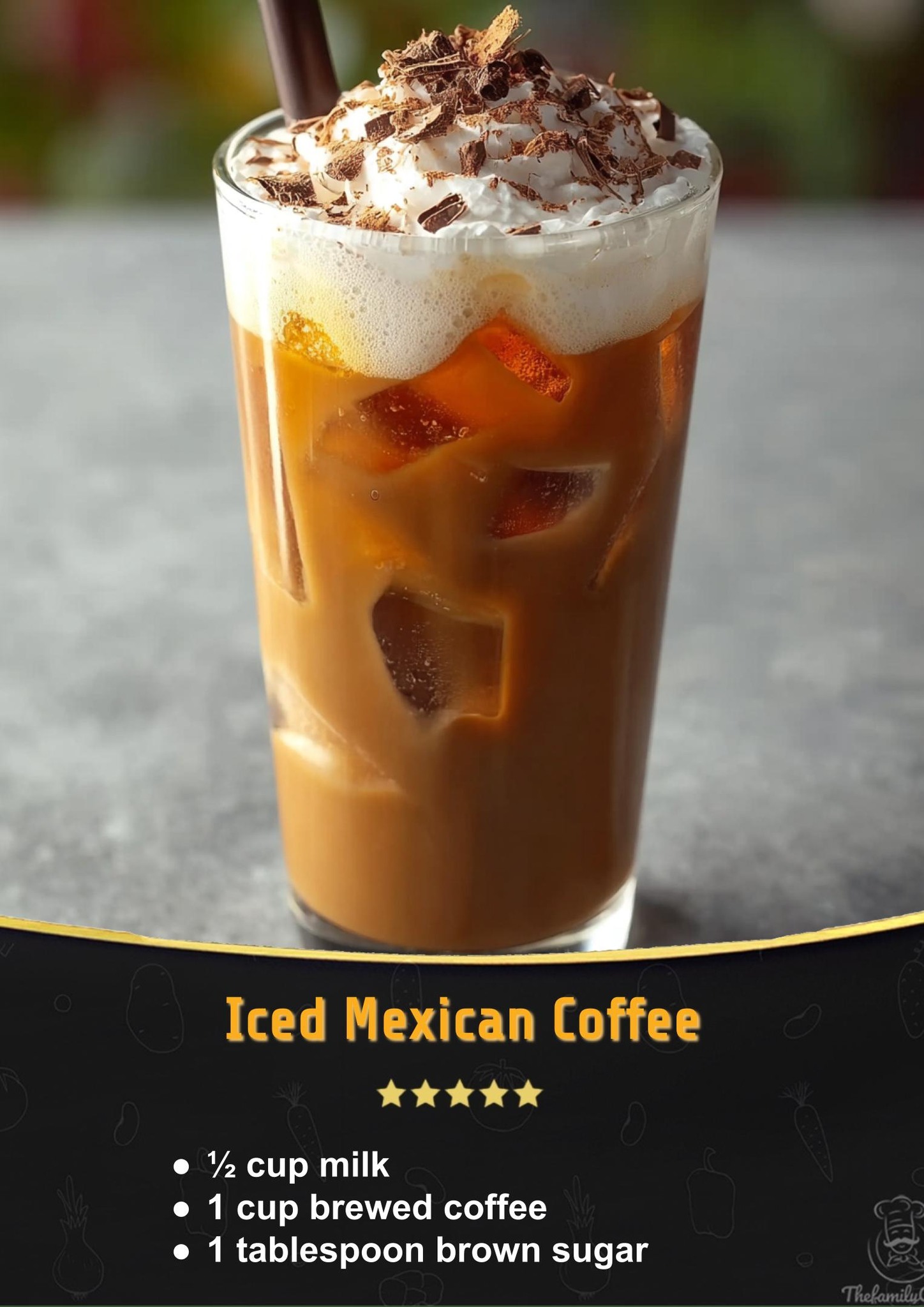 Daily - 😍☕ Iced Mexican Coffee 🤤🧊 Ingredients ½ cup milk 1 cup brewed