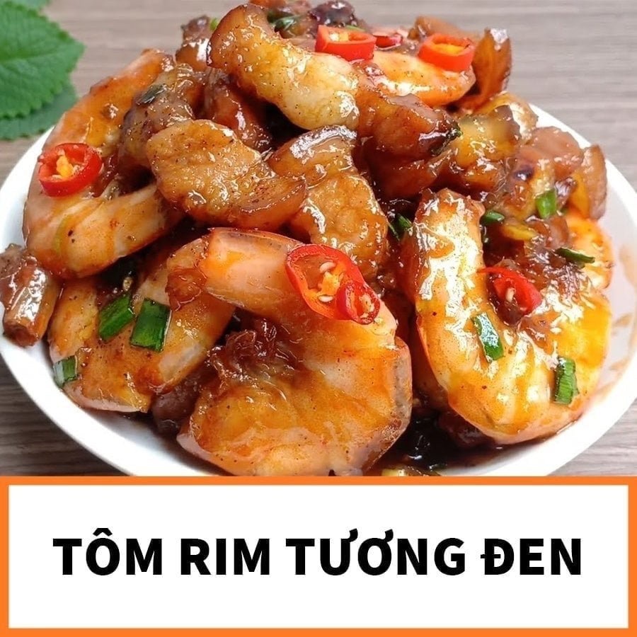 Duyên - Tôm rim tương đen Nguyên liệu (cho 4 người dùng): 500gr tôm ...