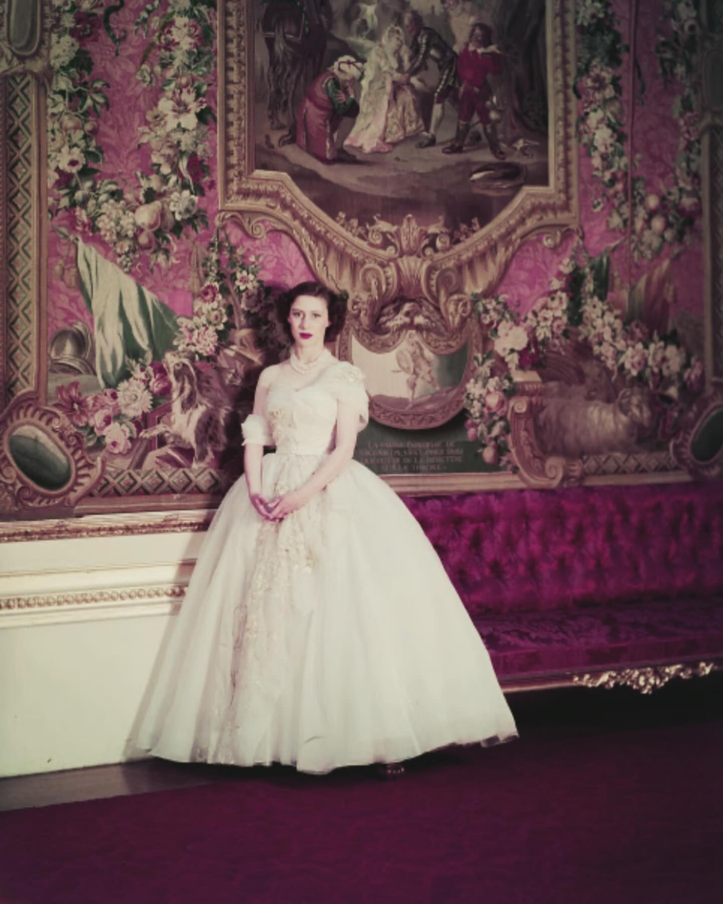 Princess Margaret in Dior on 21st birthday