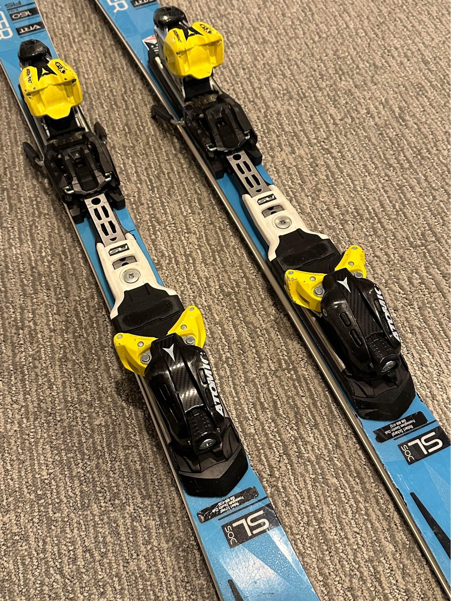 Used Stockli Laser SL FIS 160cm Skis Handcrafted in Switzerland 