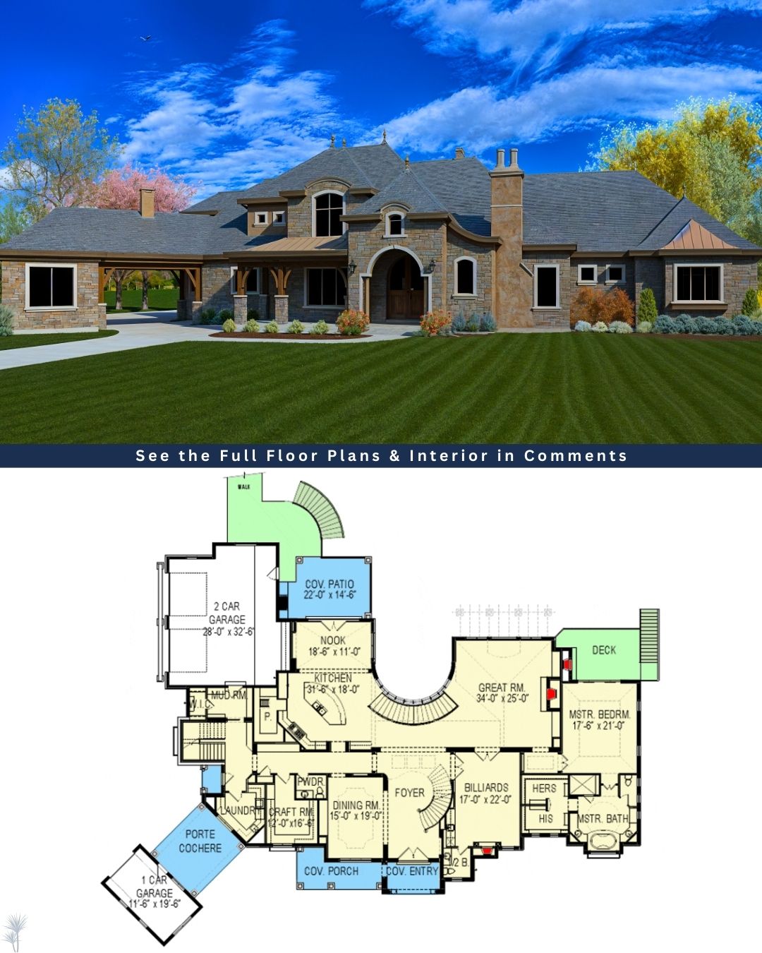 Here's a Captiving 6,292 S.F... - Dream Homes & Plans Co. | Facebook