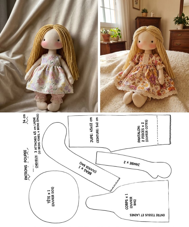 Ensemble de vêtements pour poupée de 48 cm comprenant un chemisier, une jupe, un pantalon, un chapeau et des bottes. Vêtements faits main, cadeau idéal pour les petites filles. Convient aux poupées