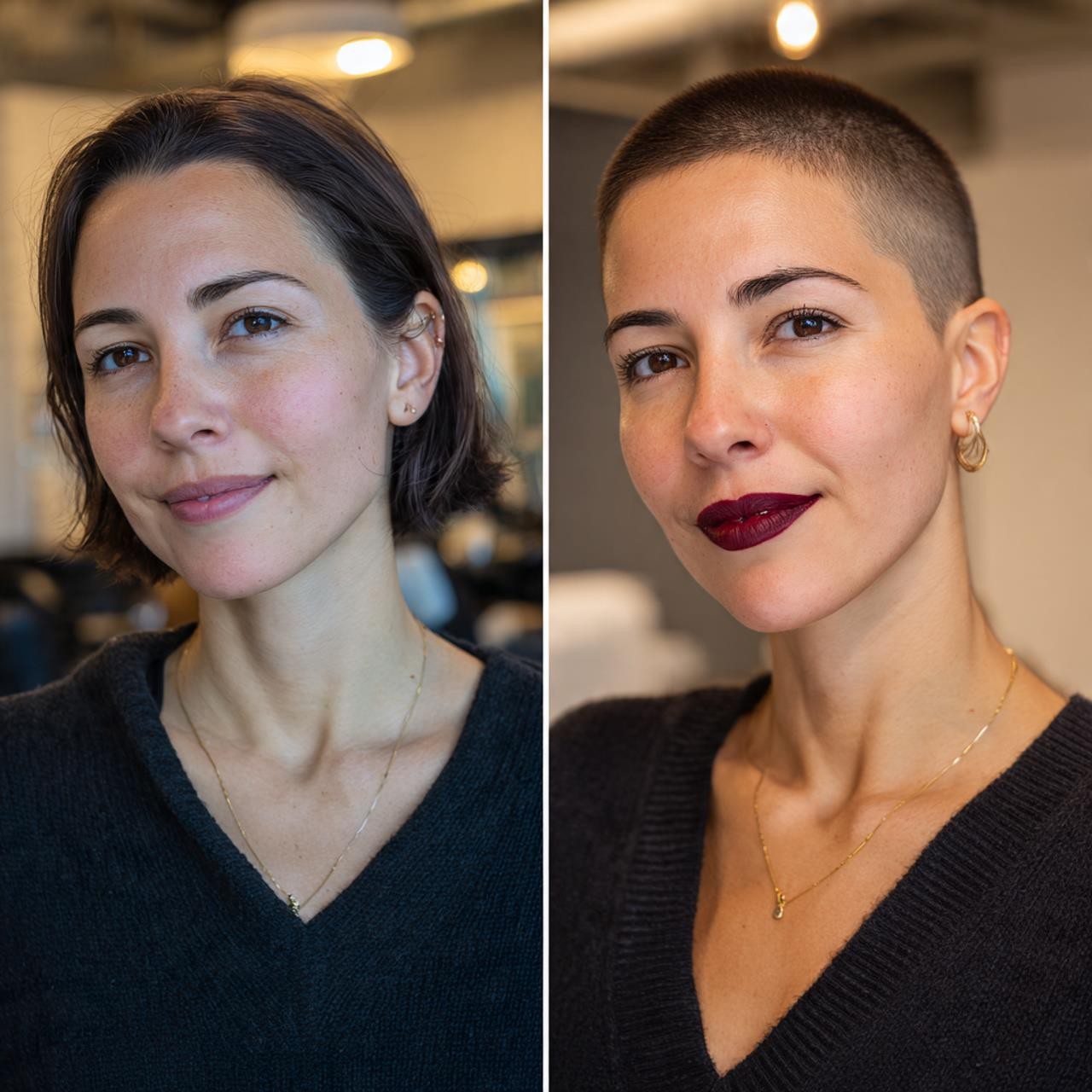 Hairstyle and tips | A gorgeous and chic transformation from long hair ...