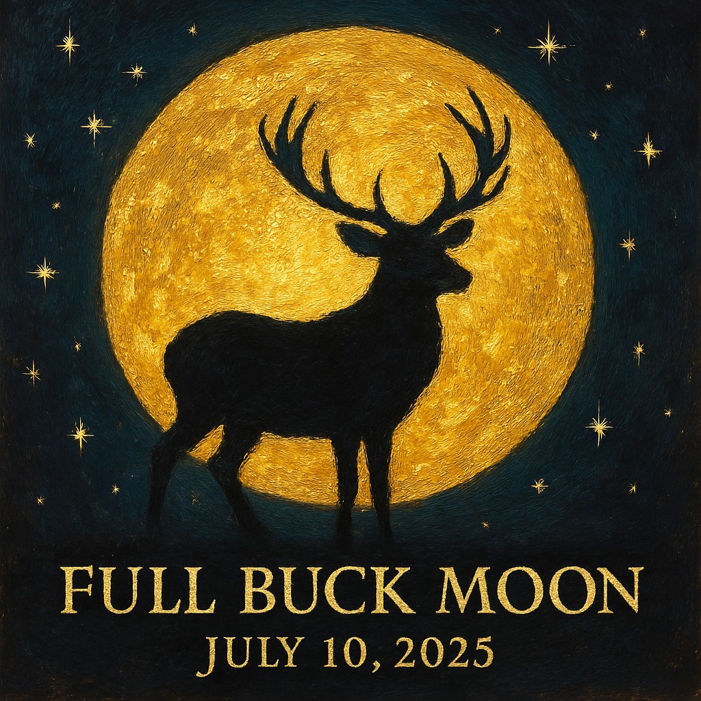 🌕 Full Buck Moon – July 10, 2025... - 𝕊𝕙𝕒𝕪𝕝𝕒𝕤 𝔸𝕣𝕥 𝕊𝕒𝕟𝕔𝕥𝕦𝕒𝕣𝕪 | Facebook