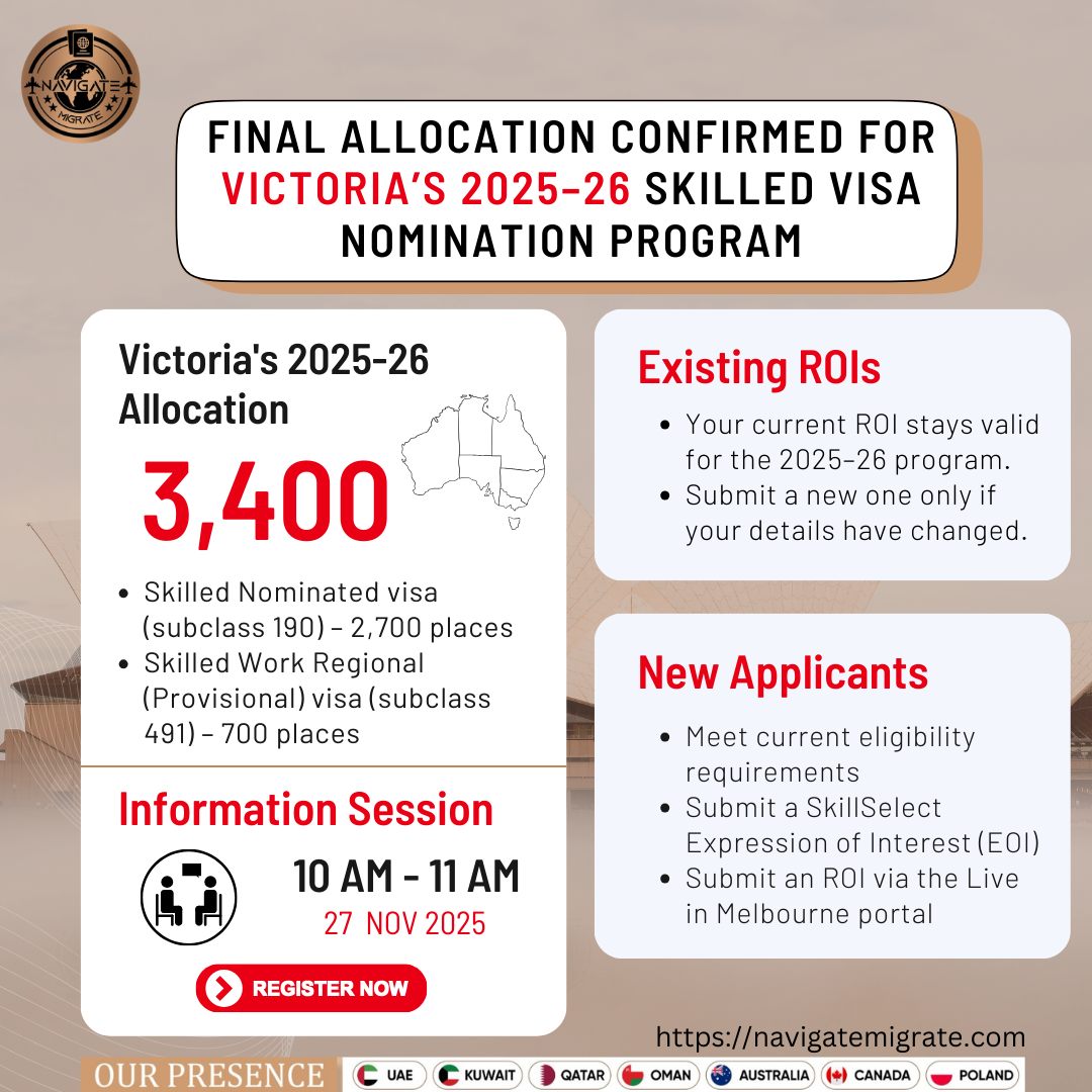 Navigate - 🇦🇺 Victoria Skilled Visa Program 2025–26: Final Allocation ...