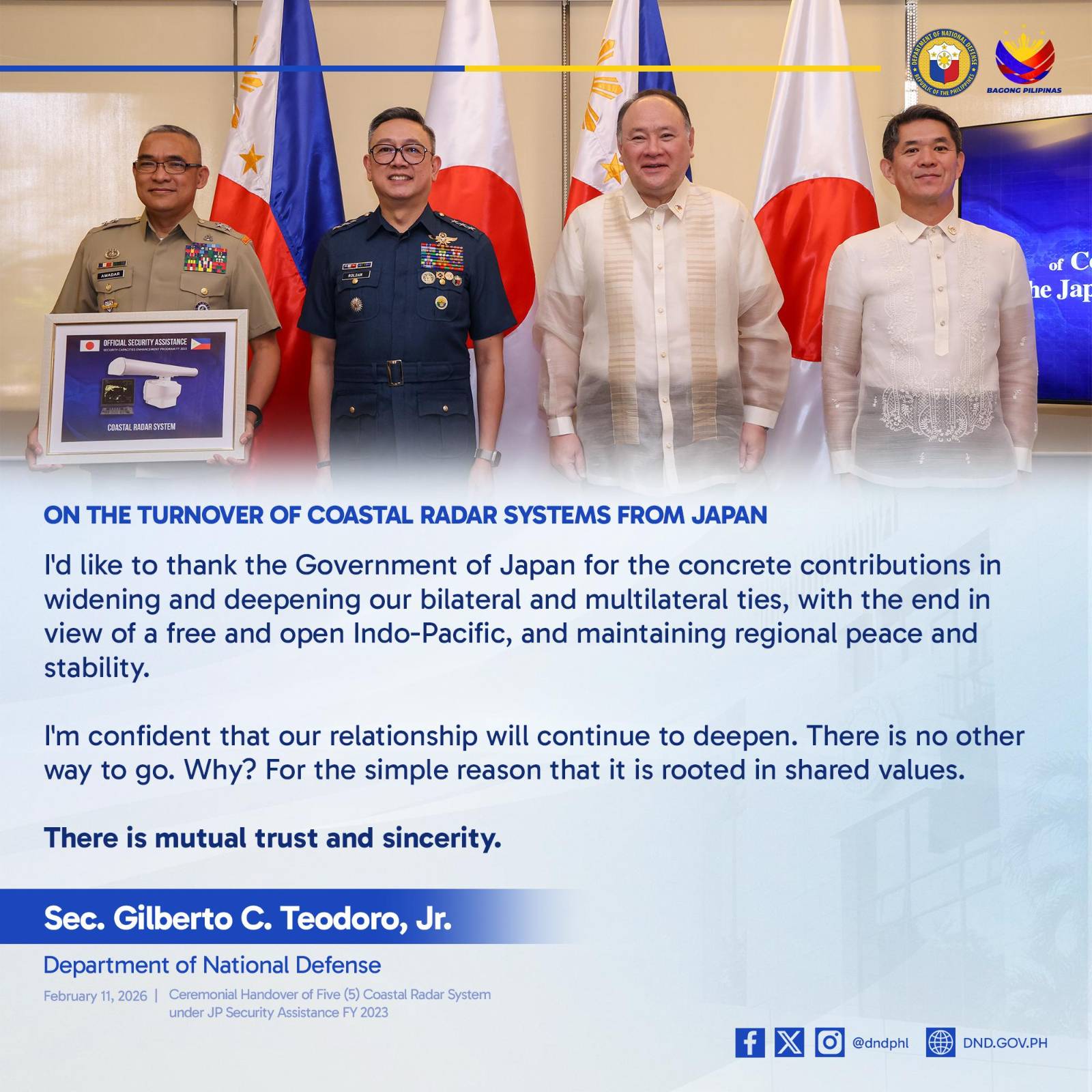 Department - The Philippines🇵🇭 and Japan🇯🇵 continue to deepen their ...