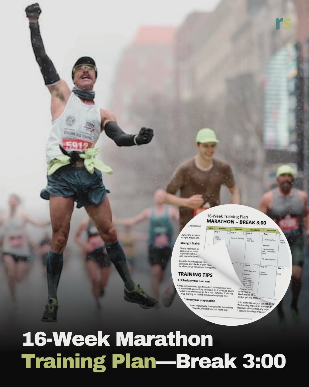 Running - Want to break 3 hours in the marathon? Download this free 16 ...