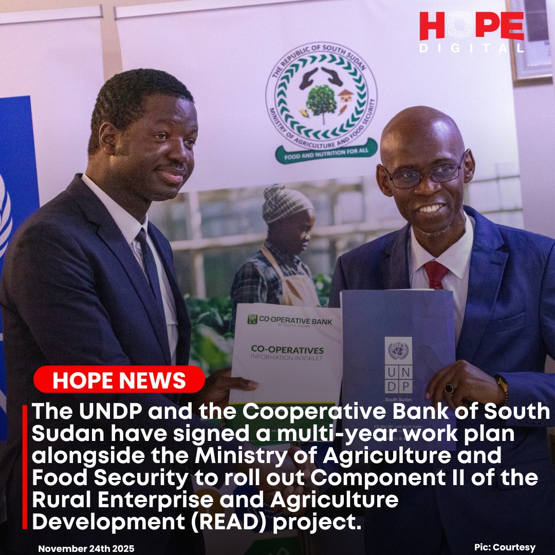 Hope - The UNDP and the Cooperative Bank of South Sudan have signed a ...