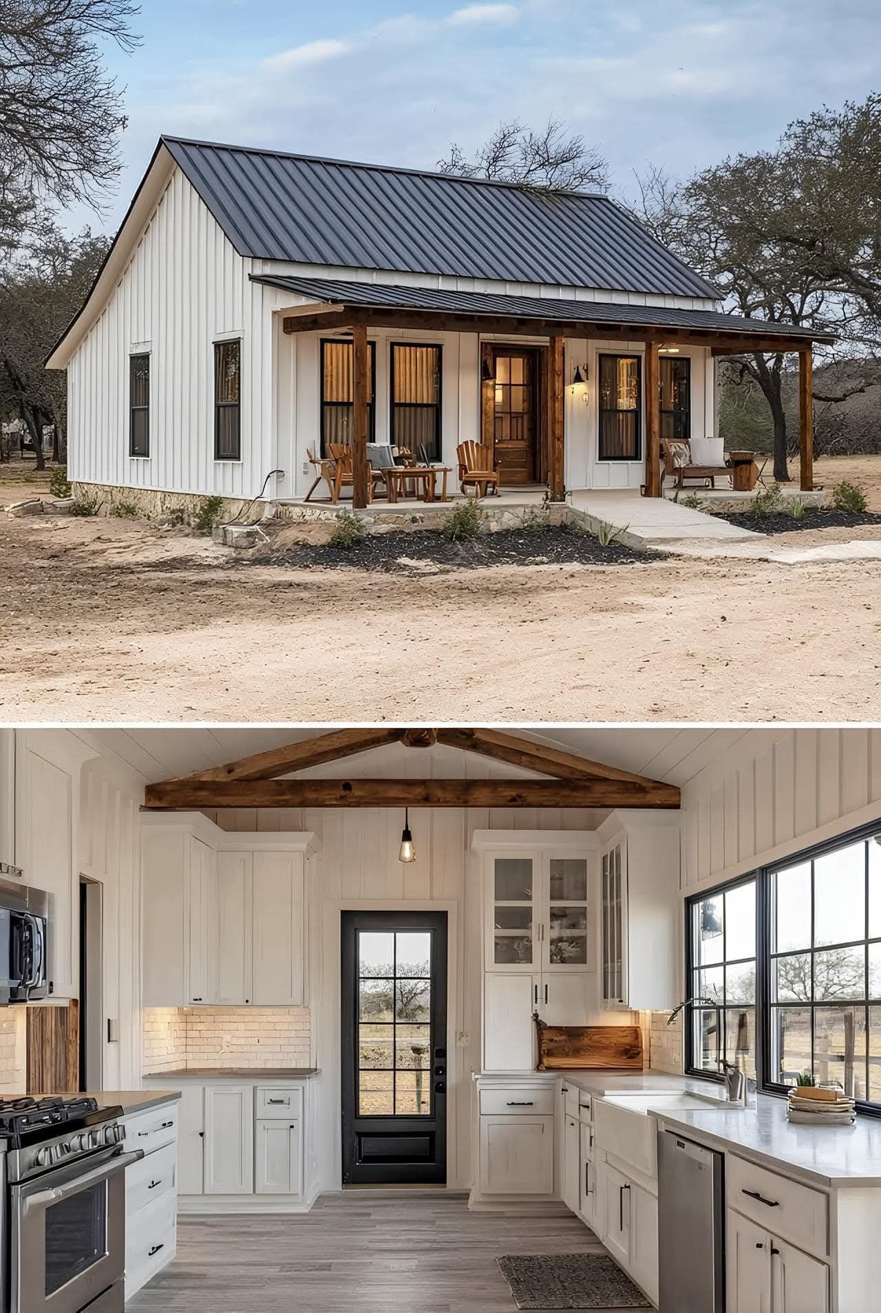 Gorgeous - This Simple Barndominium is all I want 😍🏠 Floor plan here👉 ...