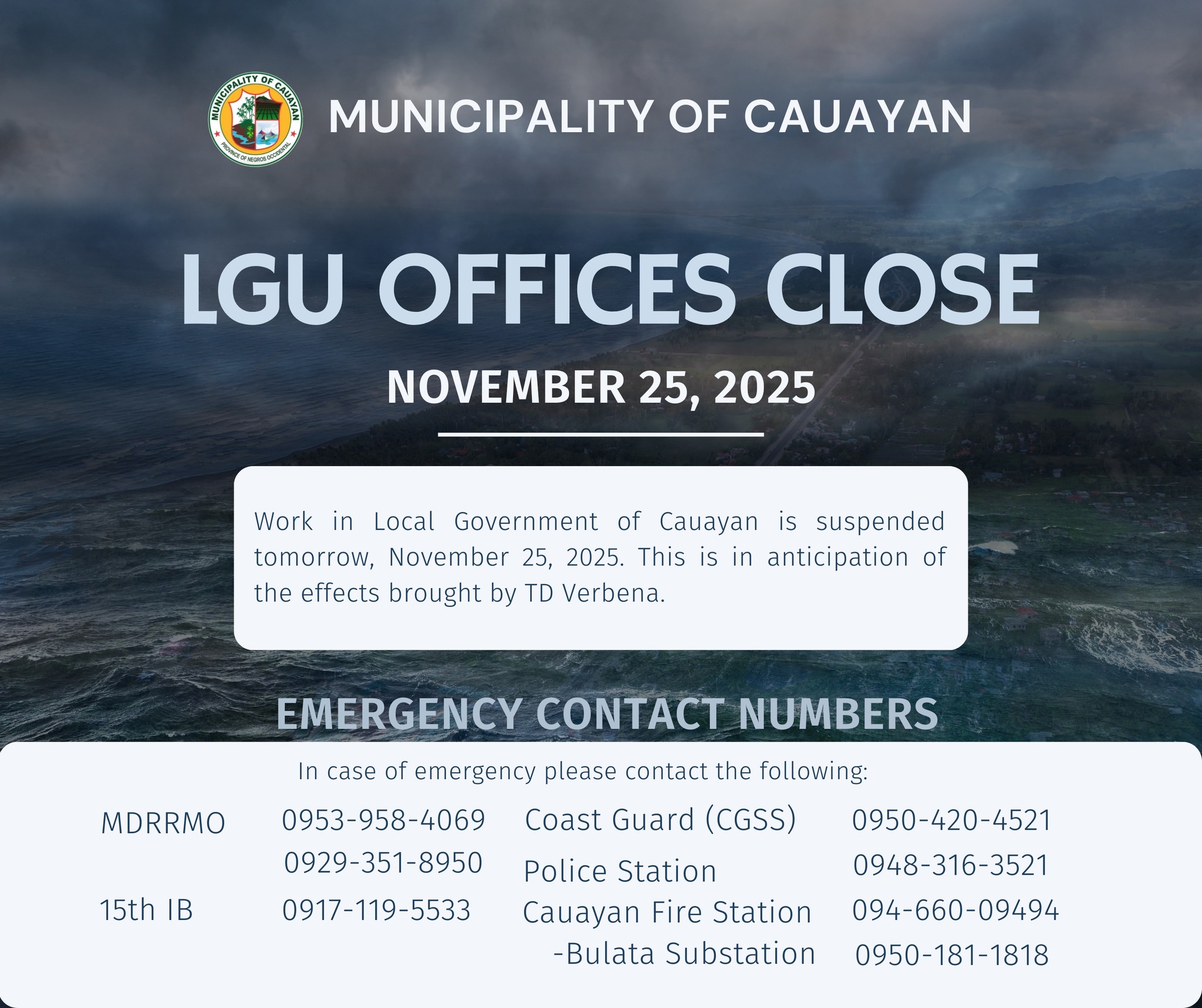 John Rey - Work in Local Government of Cauayan is suspended tomorrow ...