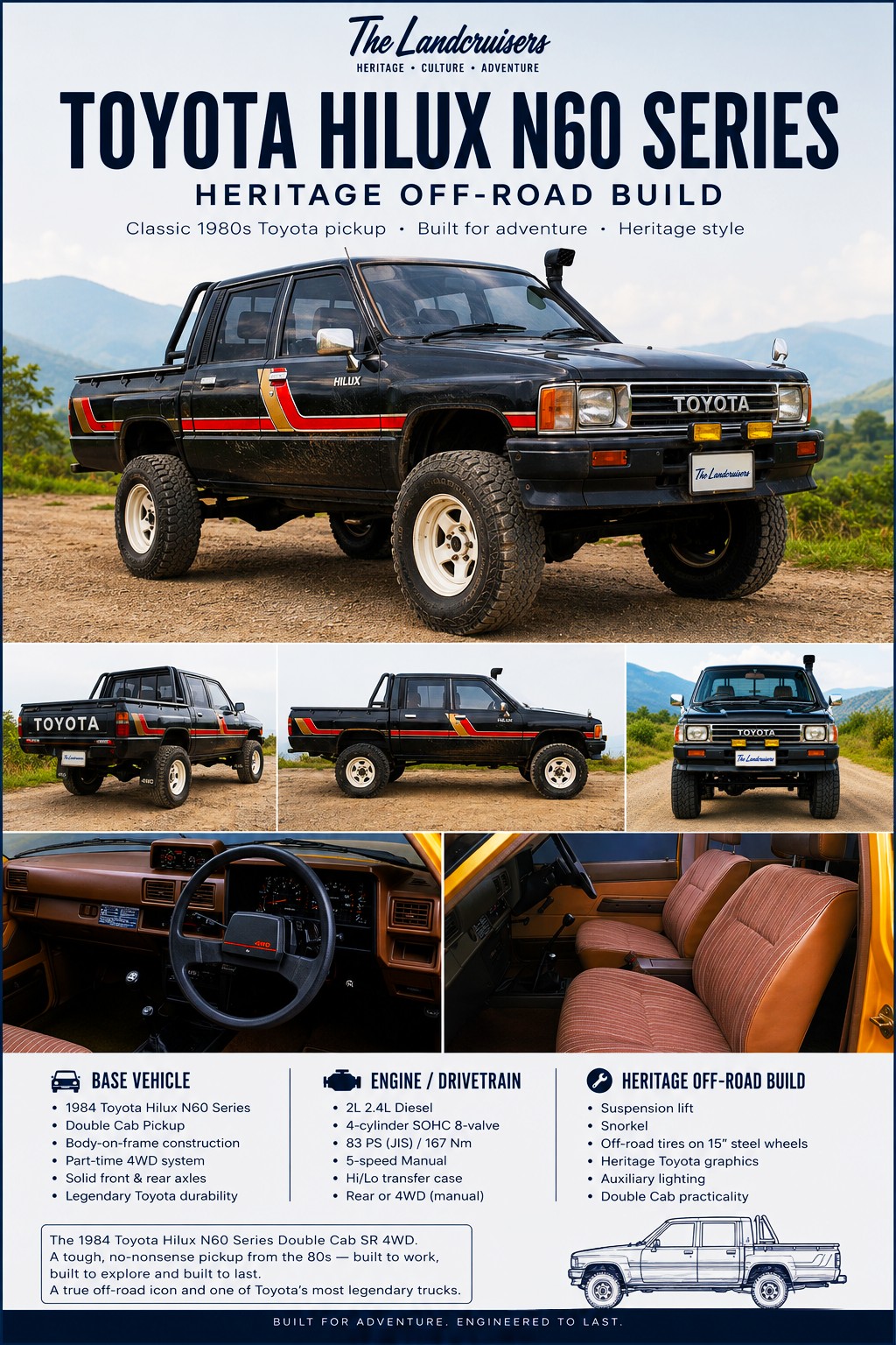 1980 Toyota Hilux 2000 5 SPD Advert South Africa. CAR Magazine
