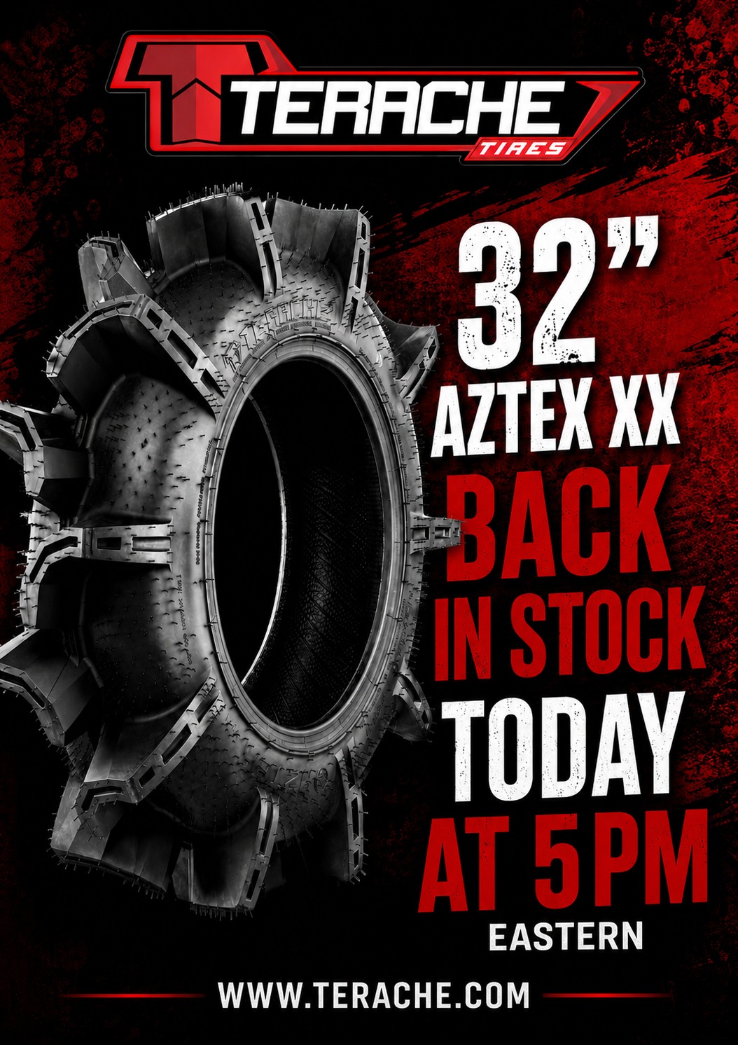 New 34x8.5x18 Terache Aztex XX Tires for Can-Am Renegade and Outlander
