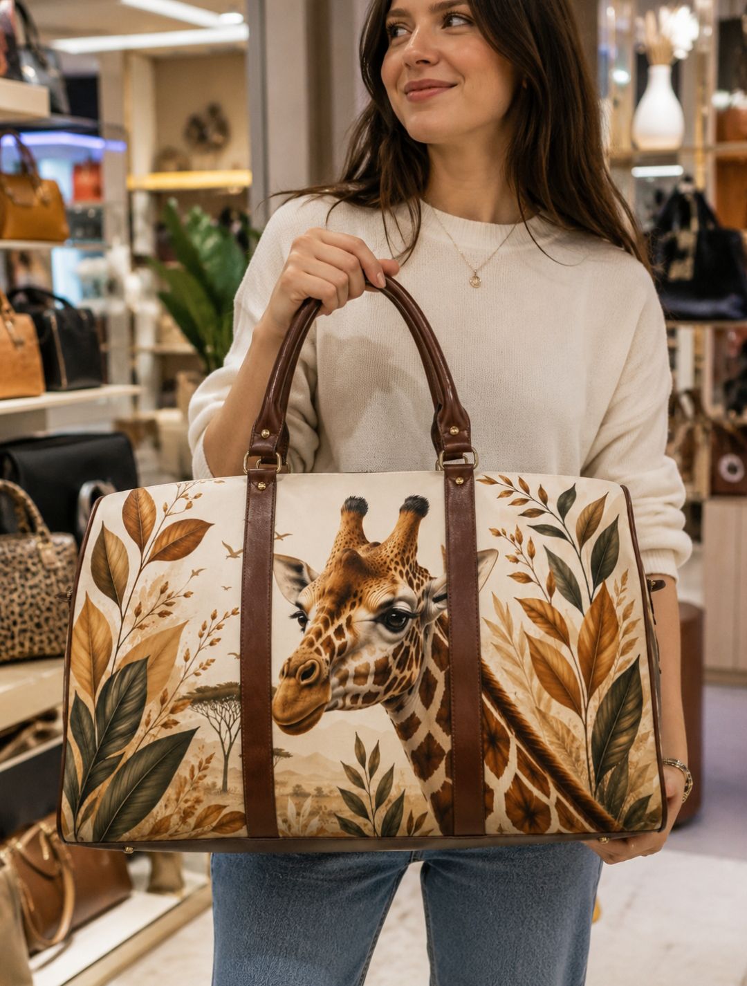 Travel in Style with This Stunning Giraffe Bag 🦒