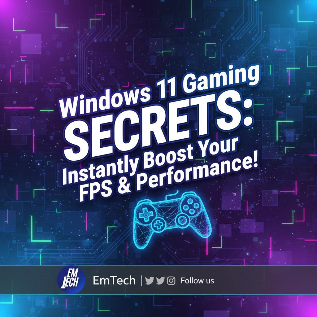 Emdottech - Ever wonder why your Windows 11 gaming feels... sluggish? 🤔 ...